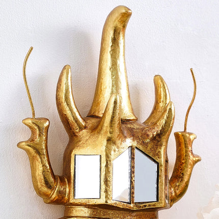 Rhinoceros Beetle Wall Sculpture | Gold & Silver Resin Wall Art