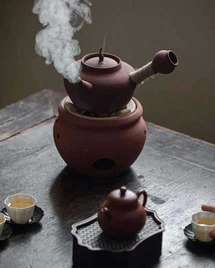 Artisan 600ml Japanese Clay Teapot - Handcrafted Ceramic Kettle with Ergonomic Handle for Authentic Tea Brewing