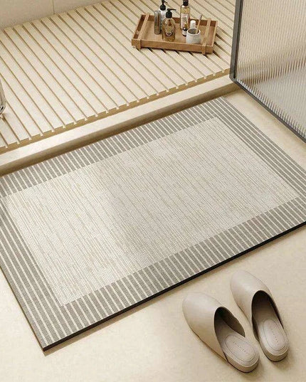 Chic Diatomite Bath Mat Set - Stylish Water-Absorbing Toilet Ensemble