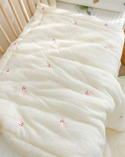 Charming Kawaii Bear Soft Cotton Baby Blanket Set - Ideal for Infants