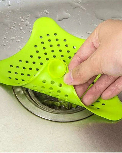 Starfish-Shaped Silicone Drain Protector - Versatile Hair Catcher for Kitchen and Bathroom Sinks