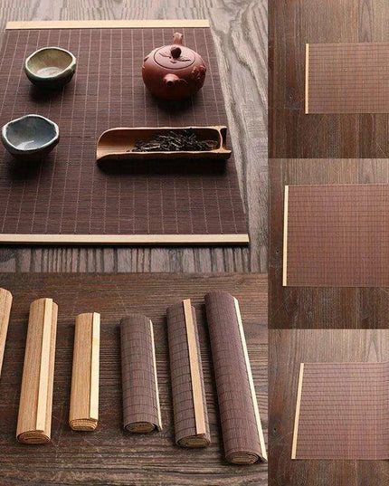 Sophisticated Bamboo Table Runner and Coaster Duo for Dining and Tea Events