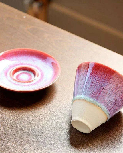 Artisan Floral-Inspired Japanese Ceramic Tea and Coffee Set