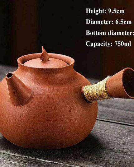 Sophisticated Cinnabar Clay Tea Pot with Electric Heater for Traditional Kung Fu Brewing