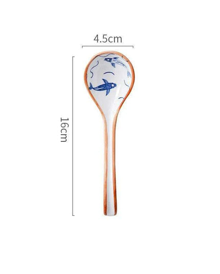 Stylish Ergonomic Japanese Ceramic Soup Spoon - Essential for Every Kitchen