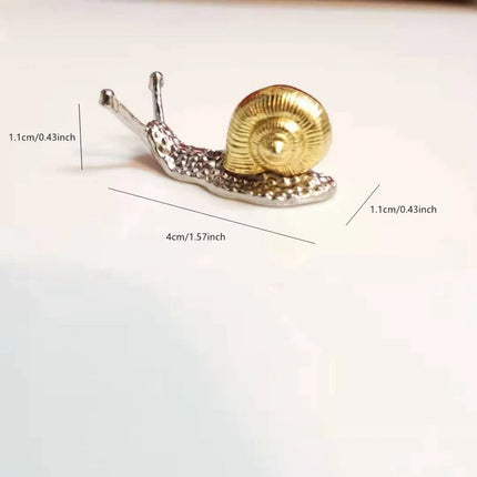 Zinc Alloy Snail Figurine with Incense Holder — Bonsai & Desk Ornament