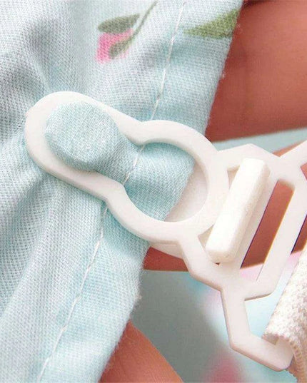 Adjustable 4-Pack White Bed Sheet Grippers - Elastic Clips for Secure Mattress Covers and Blankets