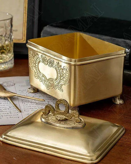 Chic Brass Decorative Storage Jar for Candy and Jewelry - Elevate Your Home Aesthetics