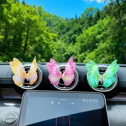 Moving Butterfly Car Dashboard Decor Car Center Console Air Outlet Dec