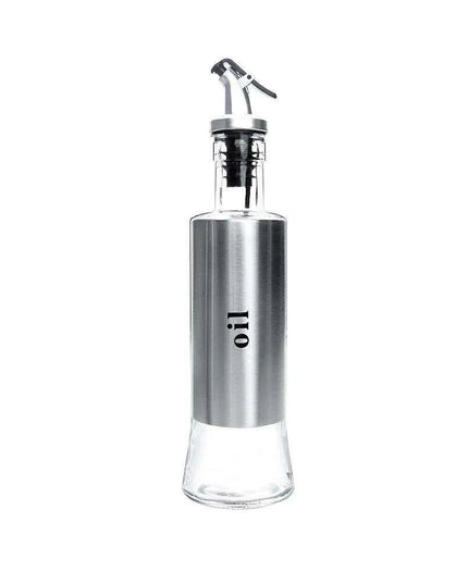 Chic Stainless Steel Oil Dispensing and Spice Jar Ensemble - Transform Your Cooking Journey