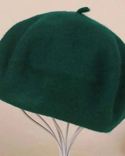 Chic French Wool Beret - Effortless Vintage Elegance for Women