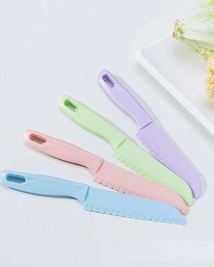 Colorful Kids' Safe Fruit Cutting Knife Set for Young Culinary Explorers