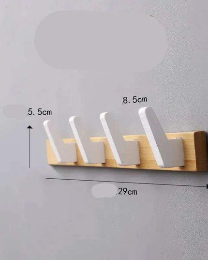 Stylish Solid Wood Wall-Mounted Coat Rack for Chic Home Organization