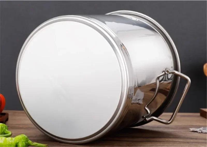 Versatile Stainless Steel Cooking Pot Set with Handle for Easy Transport