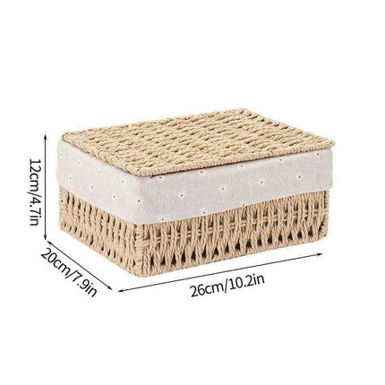 Stylish Woven Storage Basket – Versatile Organizer for Toys, Snacks, and Clothing with Convenient Handles