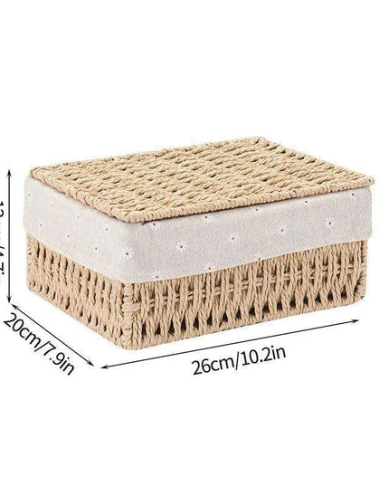 Stylish Woven Storage Basket – Versatile Organizer for Toys, Snacks, and Clothing with Convenient Handles