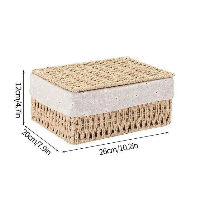 Stylish Woven Storage Basket – Versatile Organizer for Toys, Snacks, and Clothing with Convenient Handles