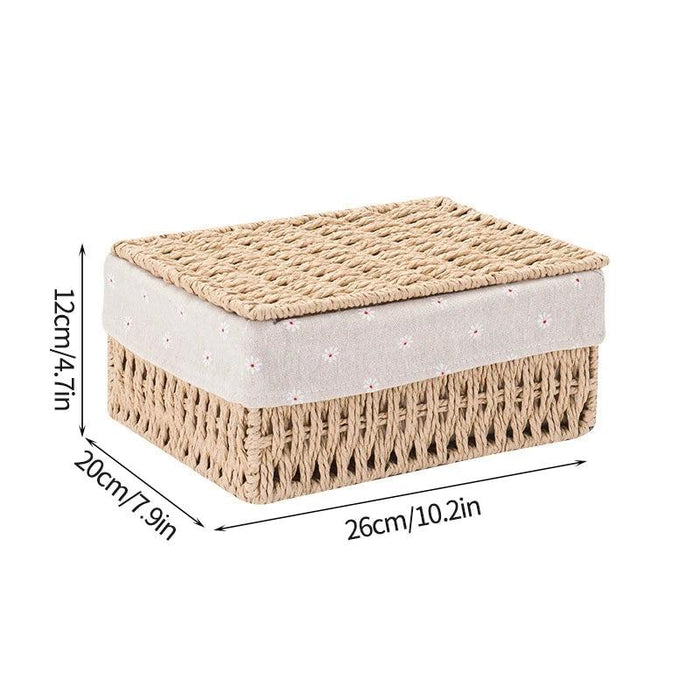 Stylish Woven Storage Basket – Versatile Organizer for Toys, Snacks, and Clothing with Convenient Handles
