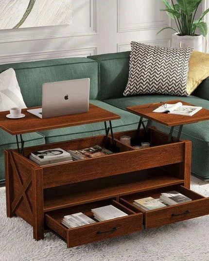 Versatile Lift-Top Coffee Table with Hidden Storage and Height Adjustment