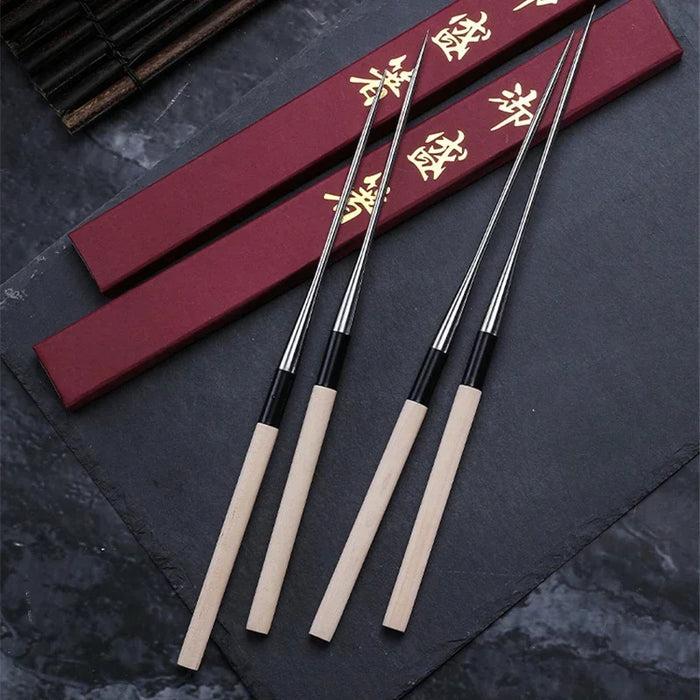Japanese Pointed Sashimi Sushi Chopsticks for Cooking and Serving - Metal
