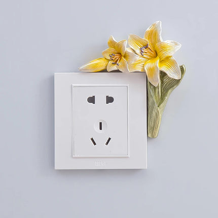 Nordic 3D Light Switch Cover Sticker – Decorative Socket Protector