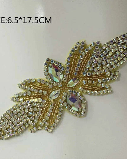 Glimmering Silver Rhinestone Floral Applique: Elegant Fashion Upgrade Accessory