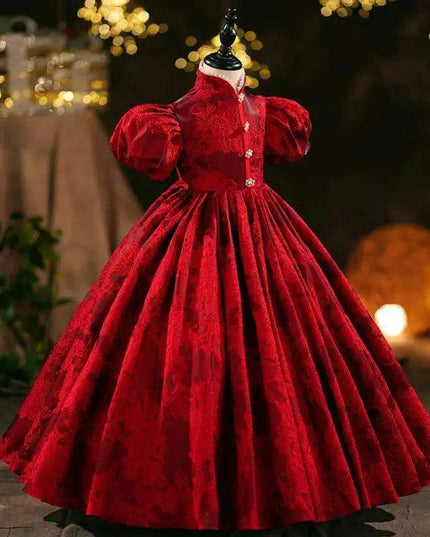 Elegant Girls' Evening Gown - Ideal for Birthdays, Baptisms, and Festive Occasions