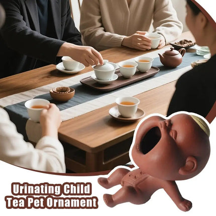 Cute Purple Sand Urine Boy Tea Pet Household Can Raise Tea Table Ornam