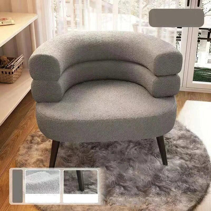 Chic Scandinavian Lounge Chair - Perfect for Makeup, Study, and Relaxation for Young Women and Students