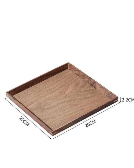 Nordic Elegance Black Walnut Serving Tray - Perfect for Hosting Teas and Fruits