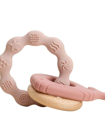 Eco-Friendly Handmade Crochet Baby Rattle with Wooden Teether