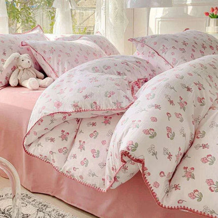 Floral Serenity Cotton Bedding Collection for Girls