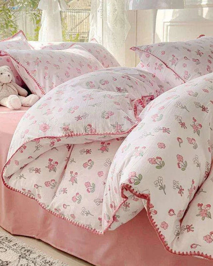 Floral Serenity Cotton Bedding Collection for Girls