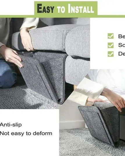 Chic Felt Wall Organizer - Stylish Non-Slip Storage Solution for Bedside Essentials