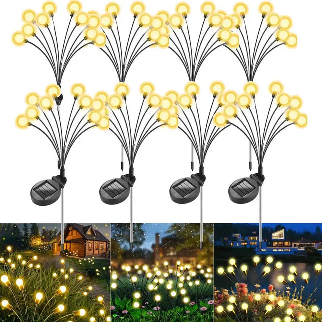 Solar Firefly Garden Stake Lights – Wind-Driven LED Outdoor Lamps