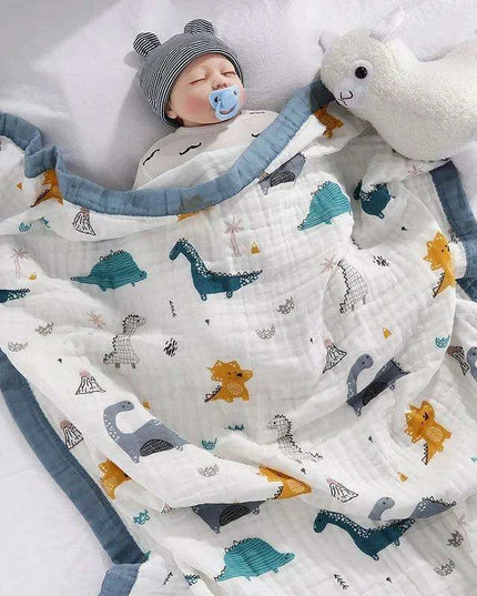 Charming Cartoon Cotton Swaddle Blanket for Infants - Multi-Functional Baby Wrap