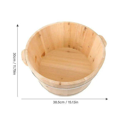 Luxury Solid Wood Foot Soaking Spa Bucket - Stylish Portable Foot Care Tub