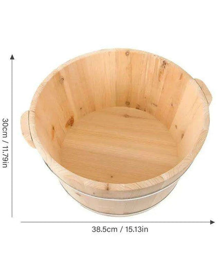 Luxury Solid Wood Foot Soaking Spa Bucket - Stylish Portable Foot Care Tub