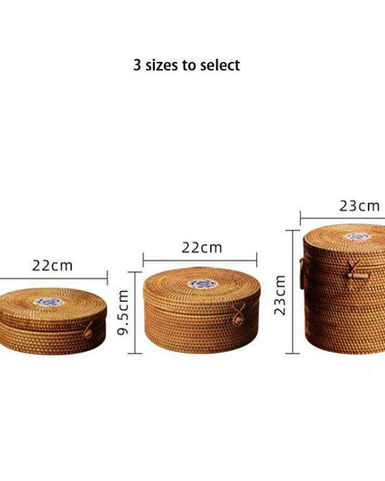 Elegant Handwoven Rattan Tea Caddy: The Perfect Organizer for Tea Aficionados