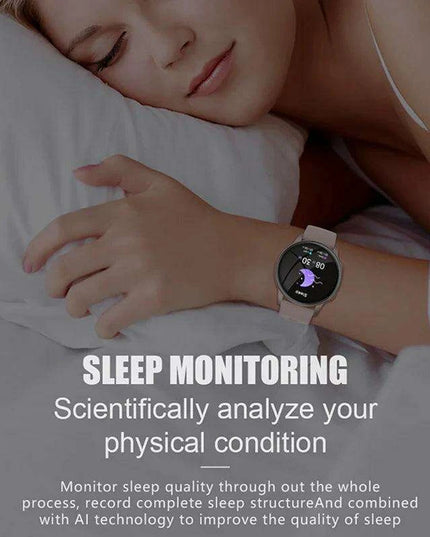 Stylish Women's Fitness Smartwatch with Multi-Function Features and Health Monitoring