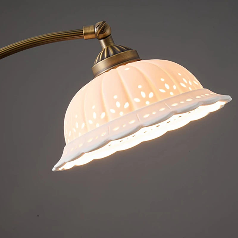 Nordic Copper & Ceramic LED Desk Lamp – Warm & Neutral Light