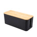 Sophisticated Wooden Cable Management Box with Innovative Cooling System and Contemporary Styling