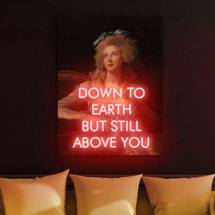 Radiant Lady Neon Sign: Customizable UV Light Room Decor