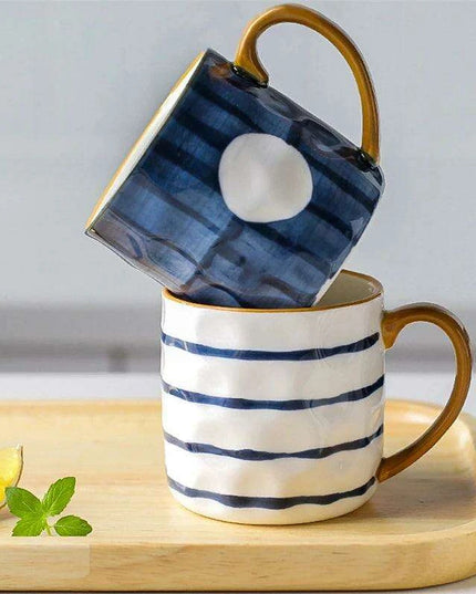 Nordic Elegance: Lovely Girl Insulated Ceramic Mug Set