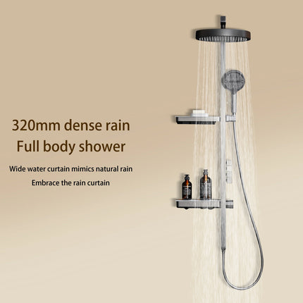 Wall-Mounted Smart LED Rainfall Shower System with Digital Dis