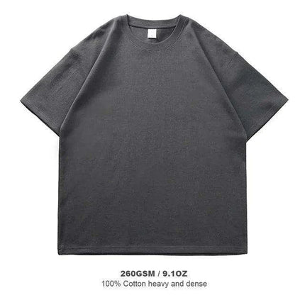 Men's Oversized Heavyweight Cotton Summer T-Shirt - Short Sleeve O-Neck for Ultimate Comfort