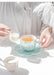 Elegant Pearl Shell Ceramic Tea and Coffee Ensemble - Transform Your Afternoon Experience