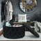 Round Tufted Storage Ottoman Removable Top Bench Coffee Table Footrest Living Room Bedroom Black, Customized round-tufted-storage-ottoman-removable-top-bench-coffee-table-footrest-living-room-bedroom-black-customized