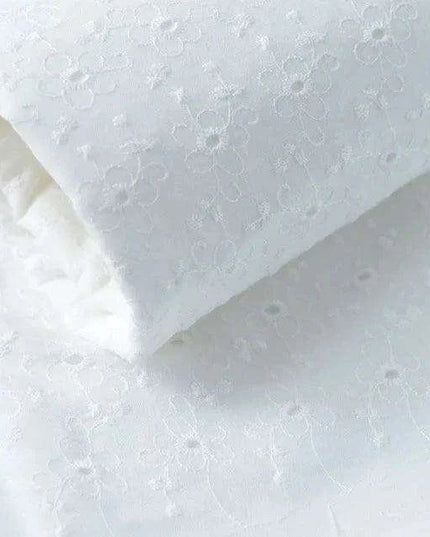 Elegant 100% Cotton White Lace Material