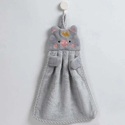 Charming Piglet Plush Microfiber Towels - Luxurious Kitchen & Bathroom Collection
